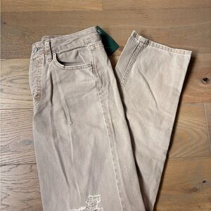 Target Tan Straight-Leg Jeans
